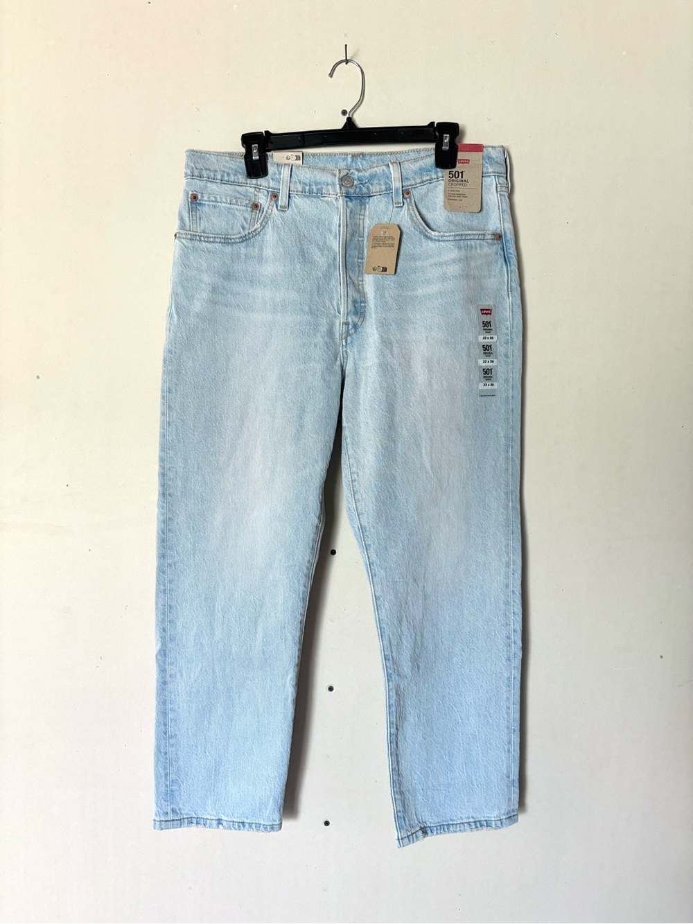 Levi's Women’s 501 Original Cropped Straight Leg Button Fly Jeans